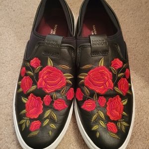 Skechers Mark Nason Embroidered Rose Slip Ons